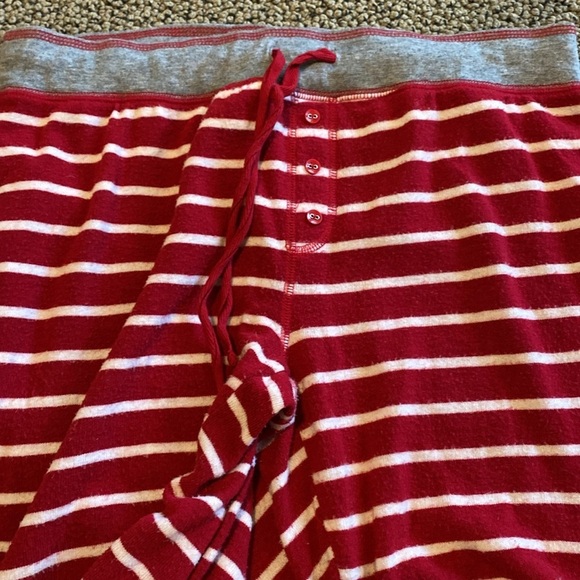 PJ Salvage Red & White Striped Pajama Bottoms Size Small in EUC - Picture 3 of 5